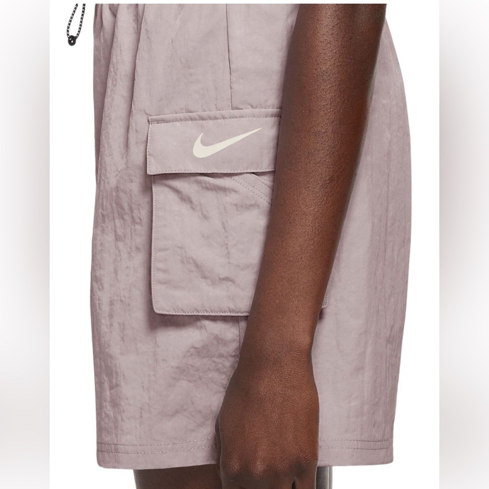 Nike Women's Cargo Drawstring Shorts - Light Mauve - Picture 3 of 12